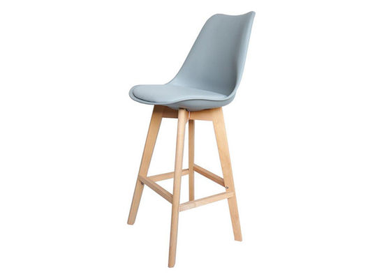 PP Seat Beech Bar Stool Customized Color Easy To Maintain