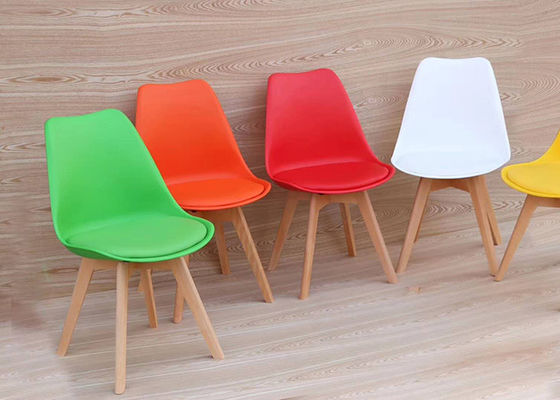 Silla ergonómica de madera de haya de la altura, altas sillas de cena de cuero traseras